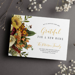 Faire-part Nouvelle maison Thanksgiving vacances déménagement