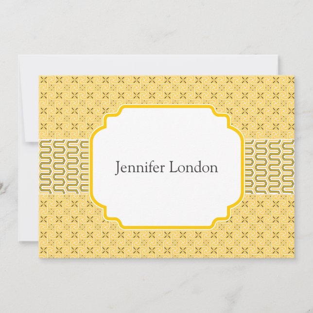 Faire-part Nouvelles notifications d'adresse Motif égyptien d (Devant)