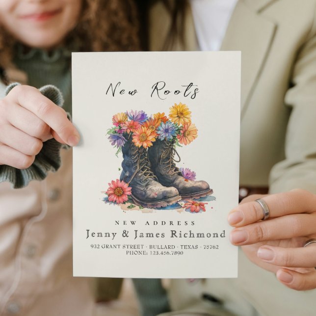 Faire-part Nouvelles Racines - Nouvelle Adresse I Chaussures  (Créateur téléchargé)