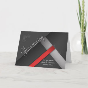 Faire-part Nuances de gris avec Red New Business Partner