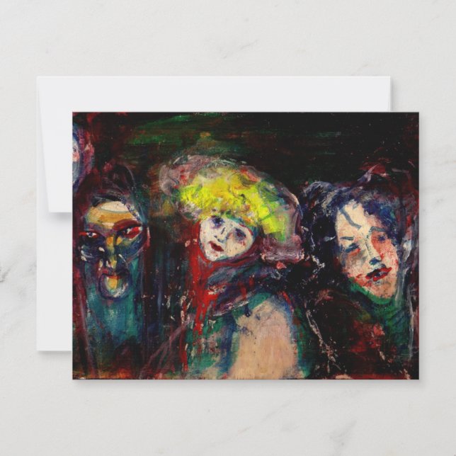 Faire-part NUIT DE CARNAVAL À VENISE Mascarade Vénitienne Mas (Devant)