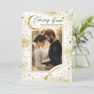 Faire-part Nuit étoilée céleste Prochainement Grossesse Photo