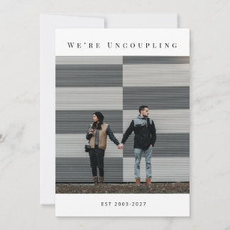 Faire-part Officially Divorced Modern Announcement Photo Card