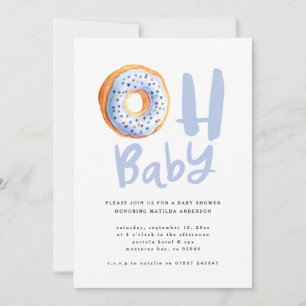 Faire-part Oh baby shower de beignets