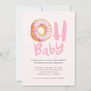 Faire-part Oh baby shower de beignets