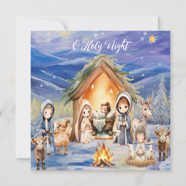 Faire-part Oh Holy Night Christmas Card (Devant)