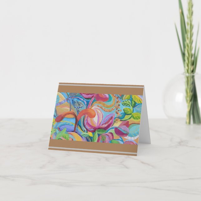 Faire-part Oiseaux et fleurs (Devant)