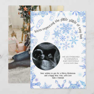 Faire-part On s'attend à de minuscules flocons de neige Père 