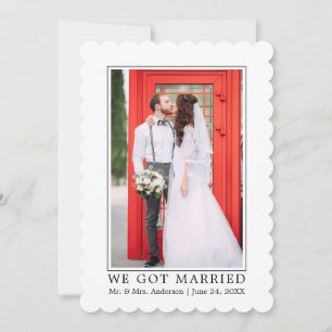 Faire-part On s'est marié avec un minimaliste moderne Mariage