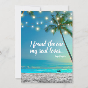 Faire-part One Soul Love Tropical Beach Enregistrer La Date