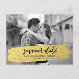 FAIRE-PART OR   CARTE POSTALE ENREGISTRER LA DATE