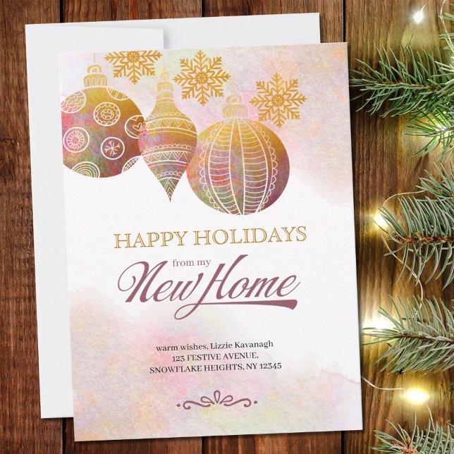 Faire-part Ornements de Noël Ma Nouvelle Maison Vacances Démé (Créateur téléchargé)