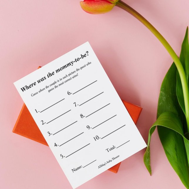 Faire-part où sommes-nous maman d'être Theme jeu bébé l douch (Créateur téléchargé)