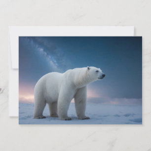 Faire-part Ours Polaire Animal Majestueux Sauvage Sur Une Gal