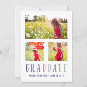 Faire-part Palette Ultra Violet Graduation collage photo
