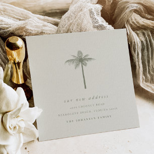 Faire-part Palme de coco côtière Changement d'adresse Déménag