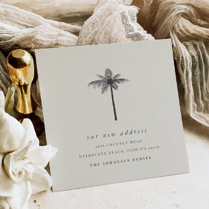 Faire-part Palme de coco côtière Changement d'adresse Déménag
