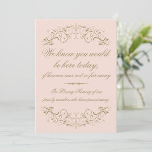 Faire-part Panneau de mariage commémoratif à motif de volutes