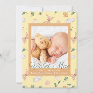 Faire-part Papillons Photo Naissance