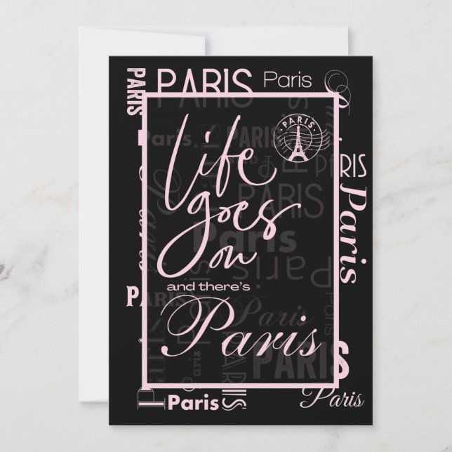 Faire-part Paris vie est à l'invitation (Devant)