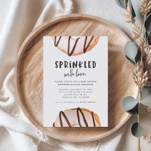 Faire-part Parsemé de baby shower de beignes d'amour