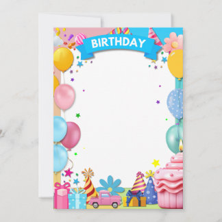 FAIRE-PART PARTI ANNIVERSAIRE