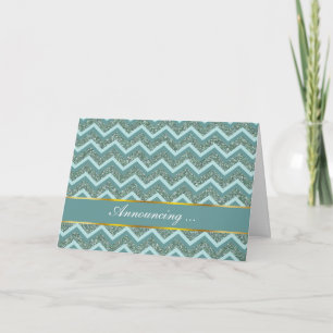 Faire-part Parties scintillantes turquoises