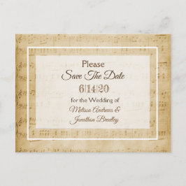 Faire-part Partition Enregistrer la date Carte postale