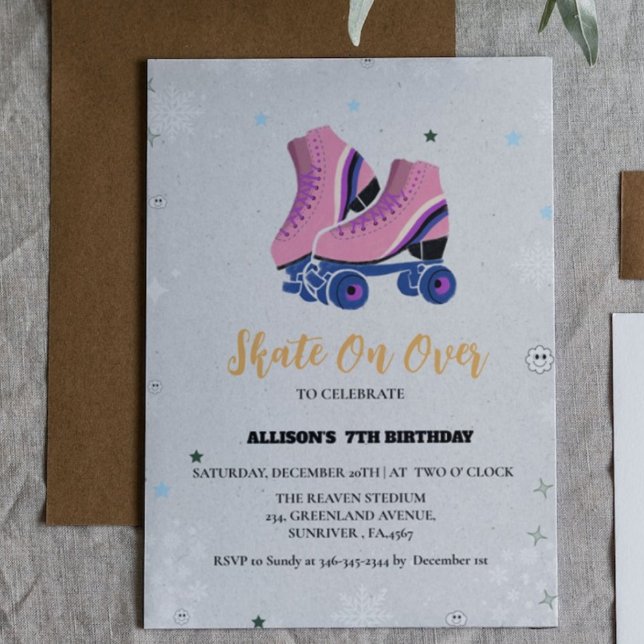 Faire-part Patinage sur glace Patinage d'hiver Patinage sur l (Créateur téléchargé)