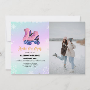 Faire-part Patinage sur glace Patinage hivernal jumeau d'anni