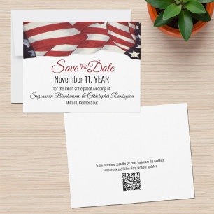 Faire-part Patriotic Bunting Photo personnalisée Retour Sauve