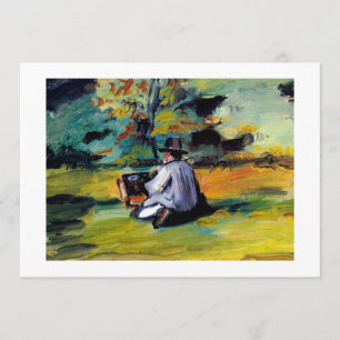 Faire-part Paul Cezanne Un peintre à l'oeuvre art impressionn