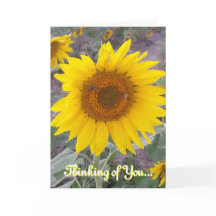 Pensez à vous Christian Sunflower Card
