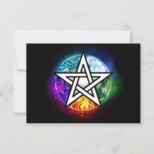 Faire-part pentagramme du Wiccan (Devant)