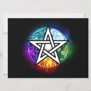 Faire-part pentagramme du Wiccan