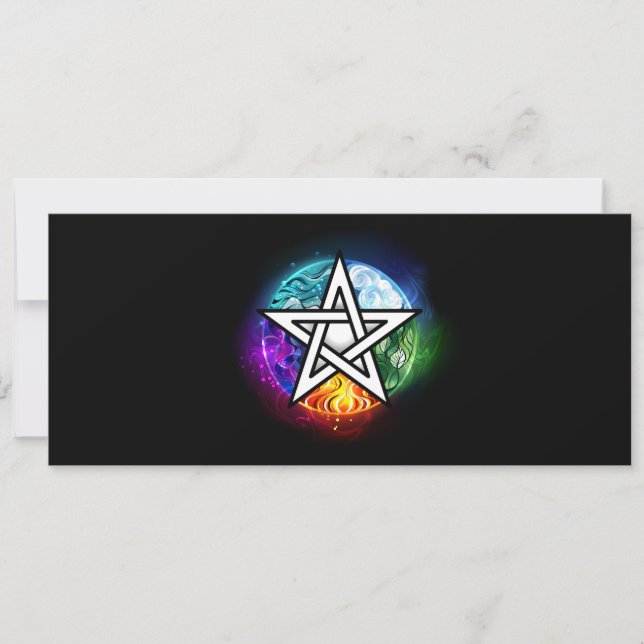 Faire-part pentagramme du Wiccan (Devant)
