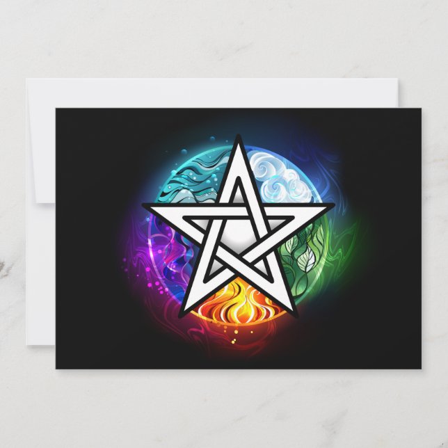 Faire-part pentagramme du Wiccan (Devant)