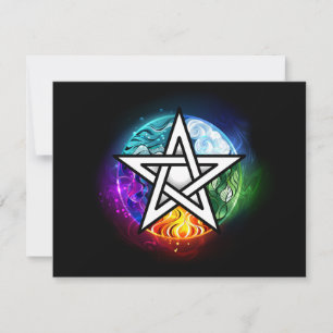 Faire-part pentagramme du Wiccan