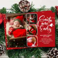 Père Noël Came Early Birth Photo Collage