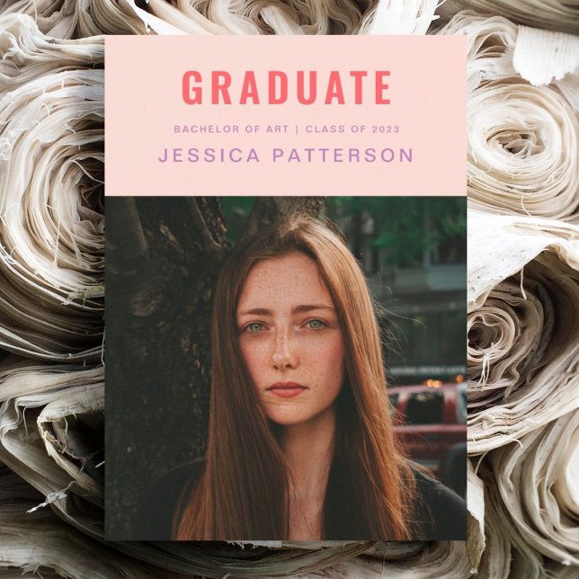 Faire-part Perfect Graduate Purple Rose Editable Graduation (Créateur téléchargé)