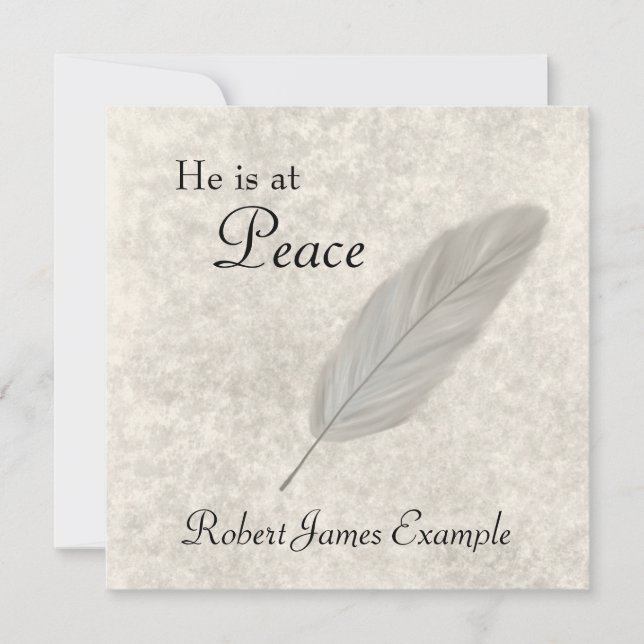 Faire-part personnalisable de la mort / du décès (Devant)