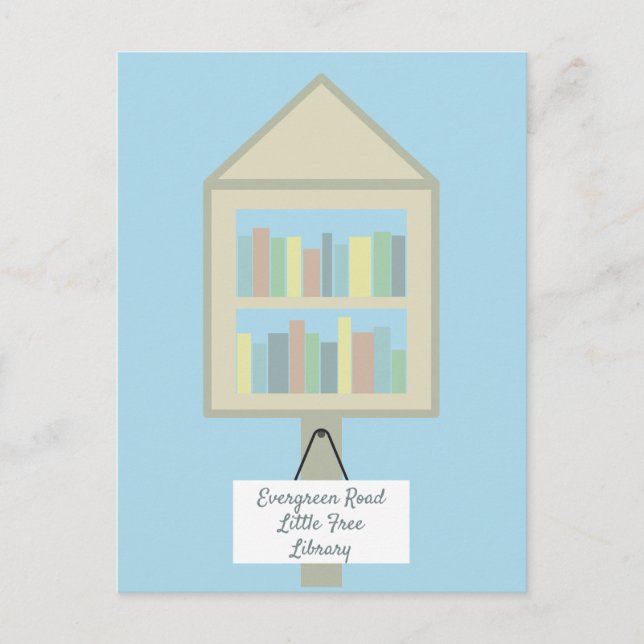 Faire-part Peu de carte postale de coutume de bibliothèque (Devant)