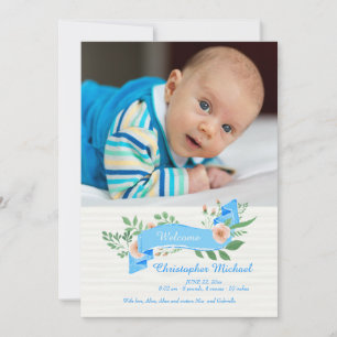 Faire-part photo Blue Ribbon