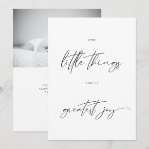 Faire-part Photo de calligraphie minimaliste moderne naît