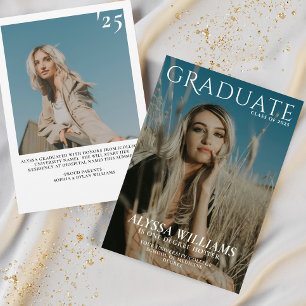 Faire-part Photo de couverture du magazine pour diplômés d'un