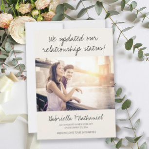 Faire-part photo de Fiançailles amusant