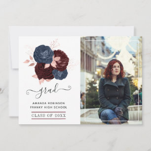 Faire-part Photo de graduation de la Marine, du Maron et de l