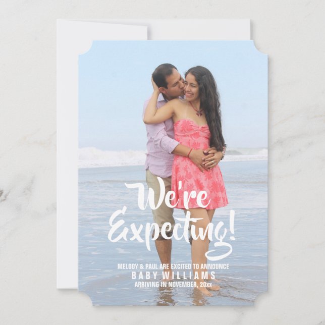 Faire-part photo de grossesse (Ajouter votre photo (Devant)