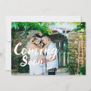 Faire-part photo de grossesse   Minimal À Venir