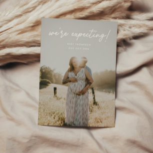 Faire-part Photo de grossesse 'Nous attendons un bébé' écritu